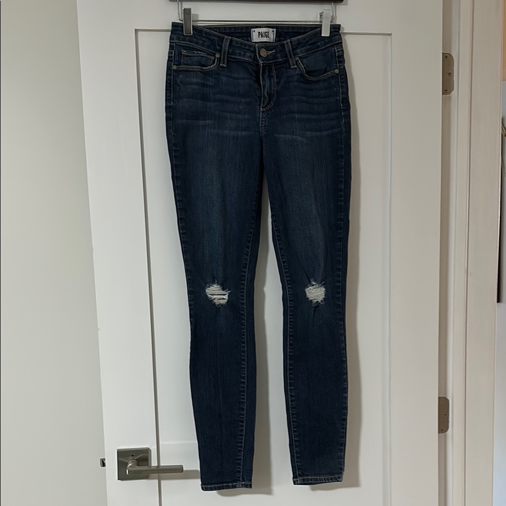 PAIGE Verdugo Ultra Skinny Blue Jeans, Size 28
